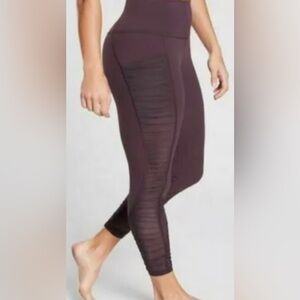 Athleta plum mesh leggings
